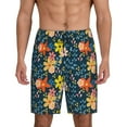 thumbnail image 1 of Fotbe Blue Floral Pajama Shorts for Men, Men's Pajama Bottoms, Sleepwear,Short Pajama Pants-Medium, 1 of 9