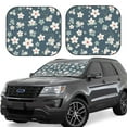 thumbnail image 1 of Fotbe Blue Flower 2-Piece Car Windshield Sun Shade | Sun Blocker for Car Windshield | Foldable Automotive Interior Accessories for Sun Protection-Small, 1 of 7