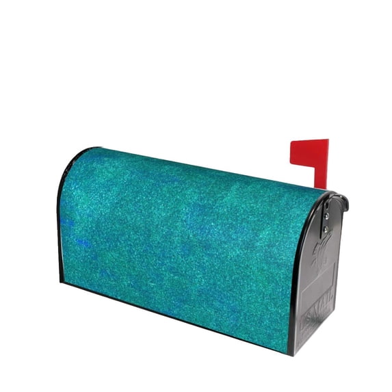 Fotbe Blue Green Glitter Mailbox Covers Post Letter Box Cover Garden Decor Standard Size-25.5x21 in