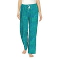 Fotbe Blue Green Glitter Women's Pajama Pants,Sleepwear Pants,Pj