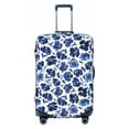 thumbnail image 1 of Fotbe Blue Ink Flowers Luggage Cover Protector,Suitcase Protector,Scratch and Dirt Resistant,Fits 18-32 Inch Luggage-Small, 1 of 9