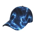 thumbnail image 1 of Fotbe Blue Lightning Baseball Cap, Blue Lightning Print Dad Hat,Outdoor Hat,Adjustable Sports Cap, Perfect For Activities, 1 of 9