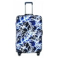 thumbnail image 1 of Fotbe Blue Lightning2 Luggage Cover Protector,Suitcase Protector,Scratch and Dirt Resistant,Fits 18-32 Inch Luggage-Small, 1 of 9
