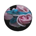 thumbnail image 1 of Fotbe Blue Lipped Pit Viper And Three Pink Roses Spare Tire Cover Thickening Universal Fit for Jeep, Trailer, RV, SUV, Truck, Tough Tire Wheel Soft Cover-15 inch, 1 of 1