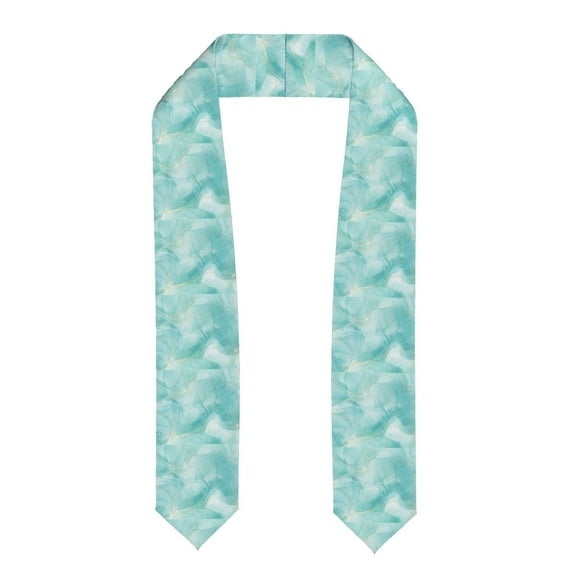 Fotbe Blue Marble Printed Class of 2024 Graduation Stole