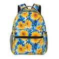 thumbnail image 1 of Fotbe Blue Ocean Wave Sunflower Pattern Casual Backpack for School, Travel, and Outdoor Activities - Durable, Lightweight, and Comfortable, 1 of 5