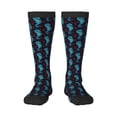 thumbnail image 1 of Fotbe Blue Seahorse print Women's Men's Novelty Crew Socks Cotton Socks Knee High Socks for Walking,Running,Nurses,Pregnancy, 1 of 9