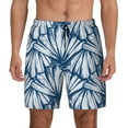 thumbnail image 1 of Fotbe Blue Shells Men’s Swim Trunks Quick Dry Swim Shorts Board Shorts with Mesh Lining-3X-Large, 1 of 9