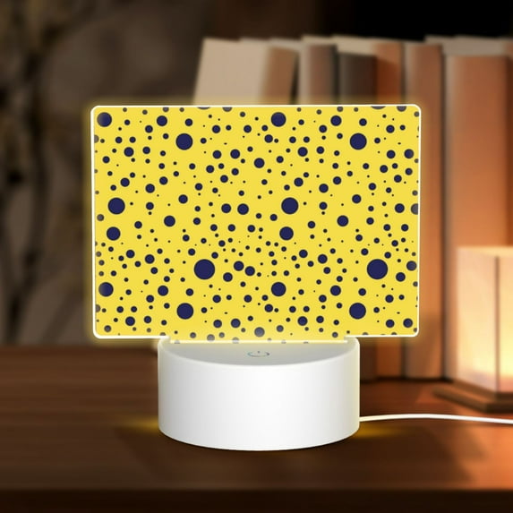 Fotbe Blue Spots Pattern Acrylic Night Light Gift with 3 Color ModesTouch-Sensitive LED Lamp Perfect Gift for Mother's Day, Birthday, or Christmas