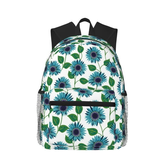 Fotbe Blue Sunflowers Lightweight Casual Laptop Backpack for Men and Women, Daily use Waterproof backpack, Backpack for College