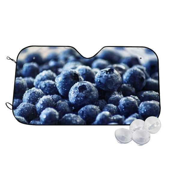 Fotbe Blueberry Car Windshield Sunshade | Sun Visor Protector Front Window Shade, Keeps Out UV Rays, Keeps Your Vehicle Cool-Medium
