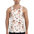 thumbnail image 1 of Fotbe Boba Milk Tea Pattern Men's Quick Dry Workout Tank Top Gym Muscle Tee Fitness Bodybuilding Sleeveless T Shirt Breathable Workout Shirt-4X-Large, 1 of 9