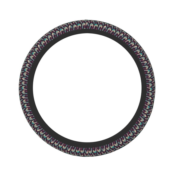 Fotbe Bohemian Chicken Steering Wheel Cover Universal 15 in Car Accessories for Men Women,Steering Wheel Protector Comfortable Protective Case for SUV Sedan Decor