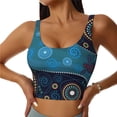 thumbnail image 1 of Fotbe Bohemian Turtle Pattern Womens' Sports Bra Longline Wirefree Padded with Medium Support Sports Moisture-Wicking Workou Vest,Tank Top-Medium, 1 of 7