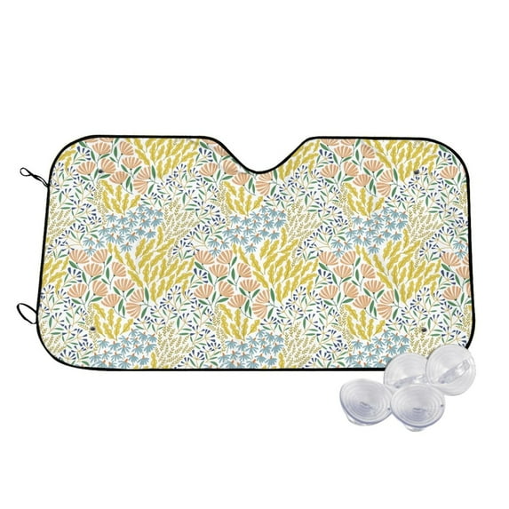 Fotbe Boho Car Windshield Sunshade | Sun Visor Protector Front Window Shade, Keeps Out UV Rays, Keeps Your Vehicle Cool-Medium