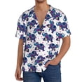 thumbnail image 1 of Fotbe Boho elephant Print Short Sleeve Button Down Shirts for Men Casual Summer Beach Wrinkle Free Shirt-Medium, 1 of 5