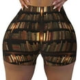 thumbnail image 1 of Fotbe Bookshelves Seamless Shorts, Womens Workout Shorts High Waist Stretch Booty Short for Gym/Yoga/Running/Biking-, 1 of 9