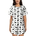thumbnail image 1 of Fotbe Border Collie Dog Print Pajama Set for Women 2 Piece Loungewear Short Sleeve Tops and Shorts Set Soft Sleepwear-4X-Large, 1 of 7