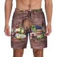 thumbnail image 1 of Fotbe Bottle Glass Red Wine Men’s Swim Trunks Quick Dry Swim Shorts Board Shorts with Mesh Lining-3X-Large, 1 of 9