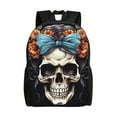 thumbnail image 1 of Fotbe Bow Flower Skull Travel Laptop Backpack, Business Slim Sturdy Laptops Backpack, Water Resistant College School Computer Bag Gift for Men & Women Fits 15.6 Inch Notebook, 1 of 8