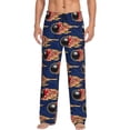 thumbnail image 1 of Fotbe Bowling Ball And Flame Men's Pajama Pants,Sleepwear Pants,Pj Bottoms Drawstring And Pockets-Small, 1 of 7