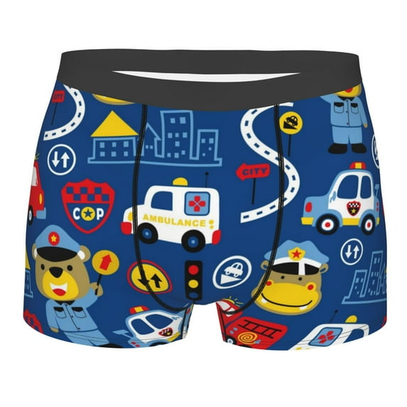 Fotbe Boxers Briefs For Men, Custom Mens Underwear Boxer Briefs With Design Name, Gifts For Boyfriend Husband Him -Size Name