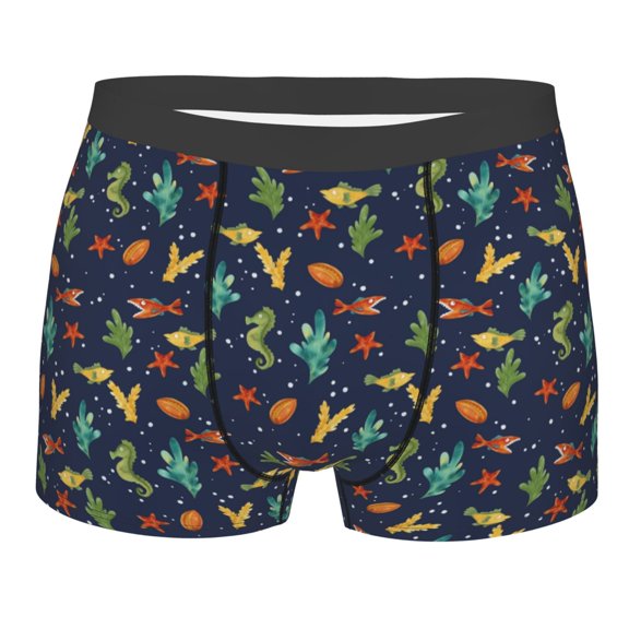 Fotbe Boxers Briefs For Men, Custom Mens Underwear Boxer Briefs With Design Name, Gifts For Boyfriend Husband Him -Size Name