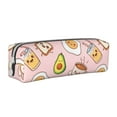 thumbnail image 1 of Fotbe Breakfast Pattern Leather Pencil Case, Pencil Pouch with Durable Zipper, Compact and Stylish Organizer for Stationery, Art Supplies, Travel Essentials, 1 of 7