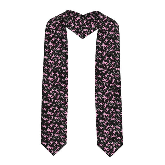 Fotbe Breast Cancer Awareness (2) Printed Class of 2024 Graduation Stole