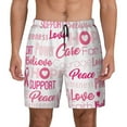 thumbnail image 1 of Fotbe Breast Cancer Pink Ribbons Awareness (2) Men’s Swim Trunks Quick Dry Swim Shorts Board Shorts with Mesh Lining-3X-Large, 1 of 9