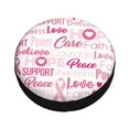 thumbnail image 2 of 4-Pack Black Aluminum Tire Valve Stem Caps With Pink Ribbon Breast Cancer Design 2 of 5