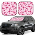thumbnail image 1 of Fotbe Breast Cancer Ribbons Awareness 2-Piece Car Windshield Sun Shade | Sun Blocker for Car Windshield | Foldable Automotive Interior Accessories for Sun Protection-Medium, 1 of 7