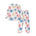 thumbnail image 1 of Fotbe Bright Colorful Fireworks Pattern Long Sleeve Pajama Set for Men,Sleepwear Set,2-piece Loungewear Set,Soft PJs Comfy Nightwear with Pockets-XX-Large, 1 of 7