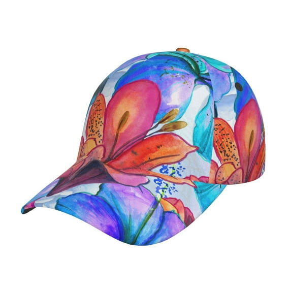 Fotbe Bright Flowers Classic Baseball Cap, Adjustable Snapback Hats, Outdoor Baseball Hat for Men and Women Cotton Soft