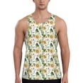 thumbnail image 1 of Fotbe Bright Sunflowers Pattern Men's Quick Dry Workout Tank Top Gym Muscle Tee Fitness Bodybuilding Sleeveless T Shirt Breathable Workout Shirt-, 1 of 9