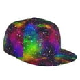 thumbnail image 1 of Fotbe Bright Universe Flat Bill Visor Cap Classic Snapback Hat Polyester Foam Trucker Hat Trucker Cap Adjustable Baseball Cap, 1 of 9