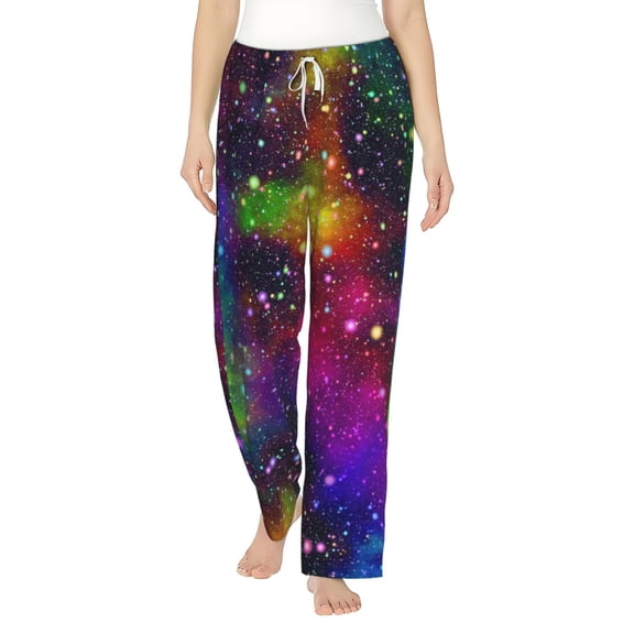 Fotbe Bright Universe Women's Pajama Pants,Sleepwear Pants,Pj Bottoms Drawstring And Pockets-XX-Large