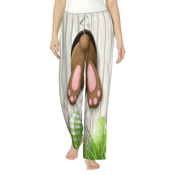 Fotbe Brown Bunny Women's Pajama Pants,Sleepwear Pants,Pj Bottoms Drawstring And Pockets-Medium