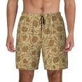 thumbnail image 1 of Fotbe Brown Flowers Men’s Swim Trunks Quick Dry Swim Shorts Board Shorts with Mesh Lining-3X-Large, 1 of 9
