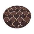 thumbnail image 1 of Fotbe Brown Gold Grid Stool Covers Round,Waterproof Round Bar Stool Covers Bar Chair Covers Washable Stool Cushion Slipcover for 12-14 Inch Chair-14 inch, 1 of 7