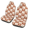 thumbnail image 1 of Fotbe Brown Palms Pattern Automotive Seat Covers for Cars Trucks and SUVs – Car Seat Covers for Front Seats,Protective Seat Covers,Vehicle Seat Covers, Set of 2, 1 of 9