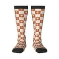thumbnail image 1 of Fotbe Brown Palms print Women's Men's Novelty Crew Socks Cotton Socks Knee High Socks for Walking,Running,Nurses,Pregnancy, 1 of 9