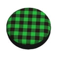 thumbnail image 1 of Fotbe Buffalo Plaid Green Black Spare Tire Cover Thickening Universal Fit for Jeep, Trailer, RV, SUV, Truck, Tough Tire Wheel Soft Cover-16 inch, 1 of 9