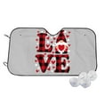 thumbnail image 1 of Fotbe Buffalo Plaid Love And Gnome Car Windshield Sunshade | Sun Visor Protector Front Window Shade, Keeps Out UV Rays, Keeps Your Vehicle Cool-Medium, 1 of 7