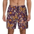 thumbnail image 1 of Fotbe Buffalo Plaid and Butterflys Men’s Swim Trunks Quick Dry Swim Shorts Board Shorts with Mesh Lining-Medium, 1 of 9