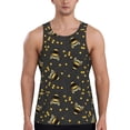 thumbnail image 1 of Fotbe Bumblebee Pattern Men's Quick Dry Workout Tank Top Gym Muscle Tee Fitness Bodybuilding Sleeveless T Shirt Breathable Workout Shirt-Small, 1 of 9