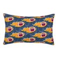 thumbnail image 1 of Fotbe Burning Rugby Balls Pillow Cases - Envelope Closure - Luxury, Extra Soft, Cooling Pillow Covers - Wrinkle, Fade, Stain Resistant-14"x20", 1 of 9