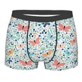 thumbnail image 1 of Fotbe Butterflies Men’s Total Support Pouch Boxer Briefs, X-Temp Cooling, Moisture-Wicking Underwear, Regular, Long-leg and Trunk-Large, 1 of 9
