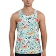 thumbnail image 1 of Fotbe Butterflies Pattern Men's Quick Dry Workout Tank Top Gym Muscle Tee Fitness Bodybuilding Sleeveless T Shirt Breathable Workout Shirt-, 1 of 9
