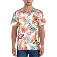 thumbnail image 1 of Fotbe Butterflies and Roses Baseball Jersey Shirt for Men and Women, Casual Short Sleeves Button Down T-Shirt-X-Large, 1 of 9